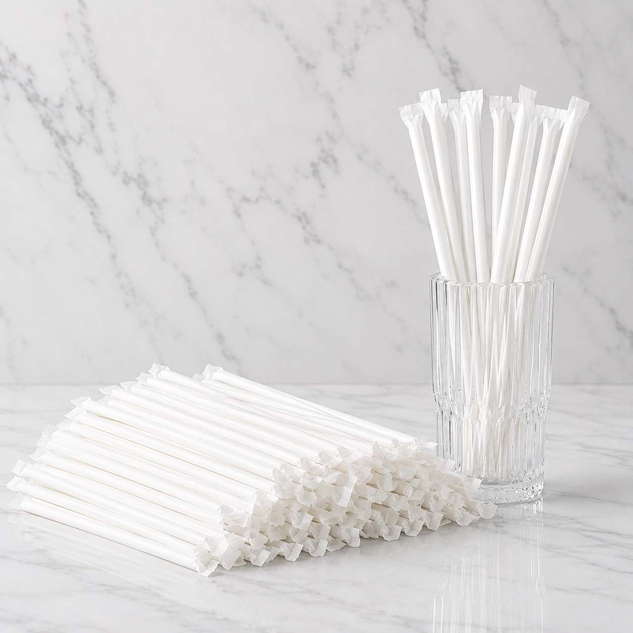 Wrapped Paper Straws 7.75" (300 Ct)