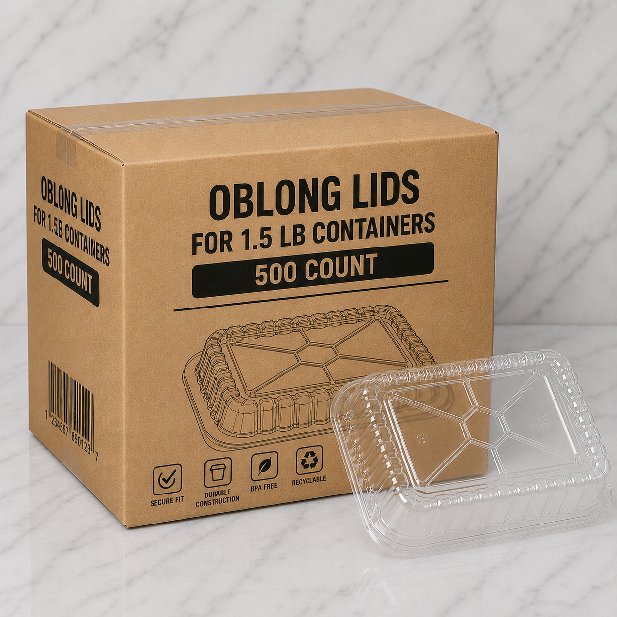 Clear Dome Lid for 1.5 lb Deli Containers