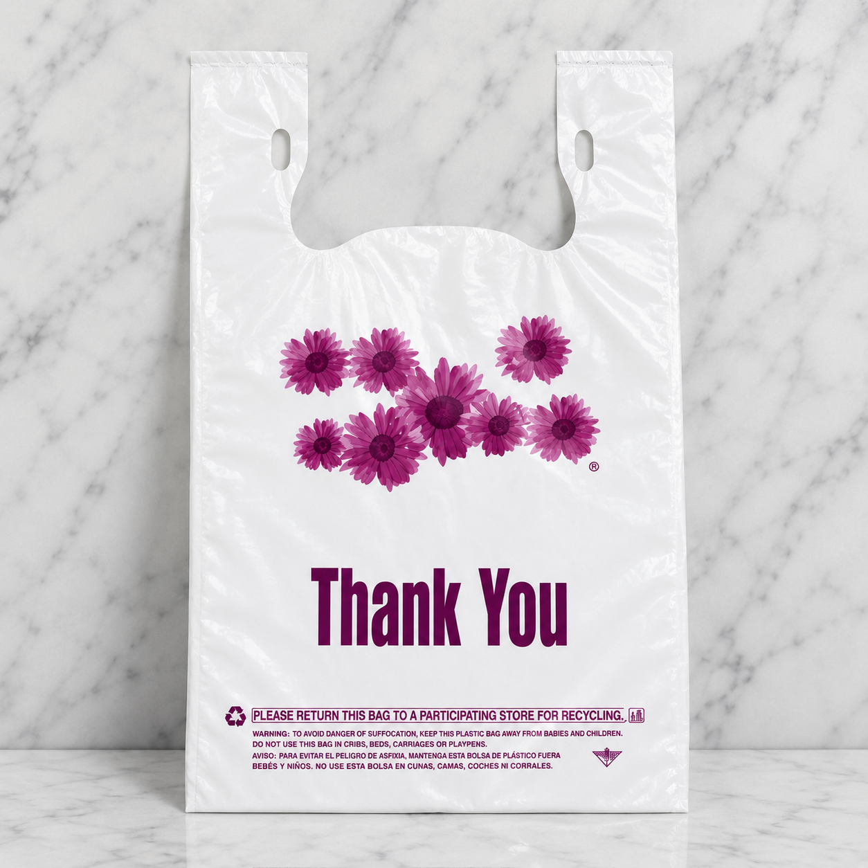 Plastic Shopping Bags 1/10 Barrel (600 Ct)