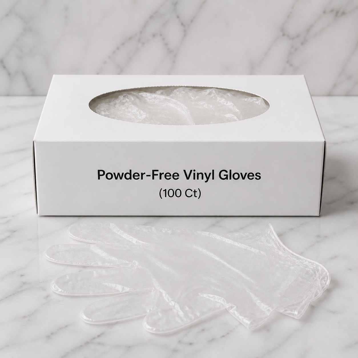 Powder-Free Vinyl Gloves Large 10-Pack (1000 Ct)