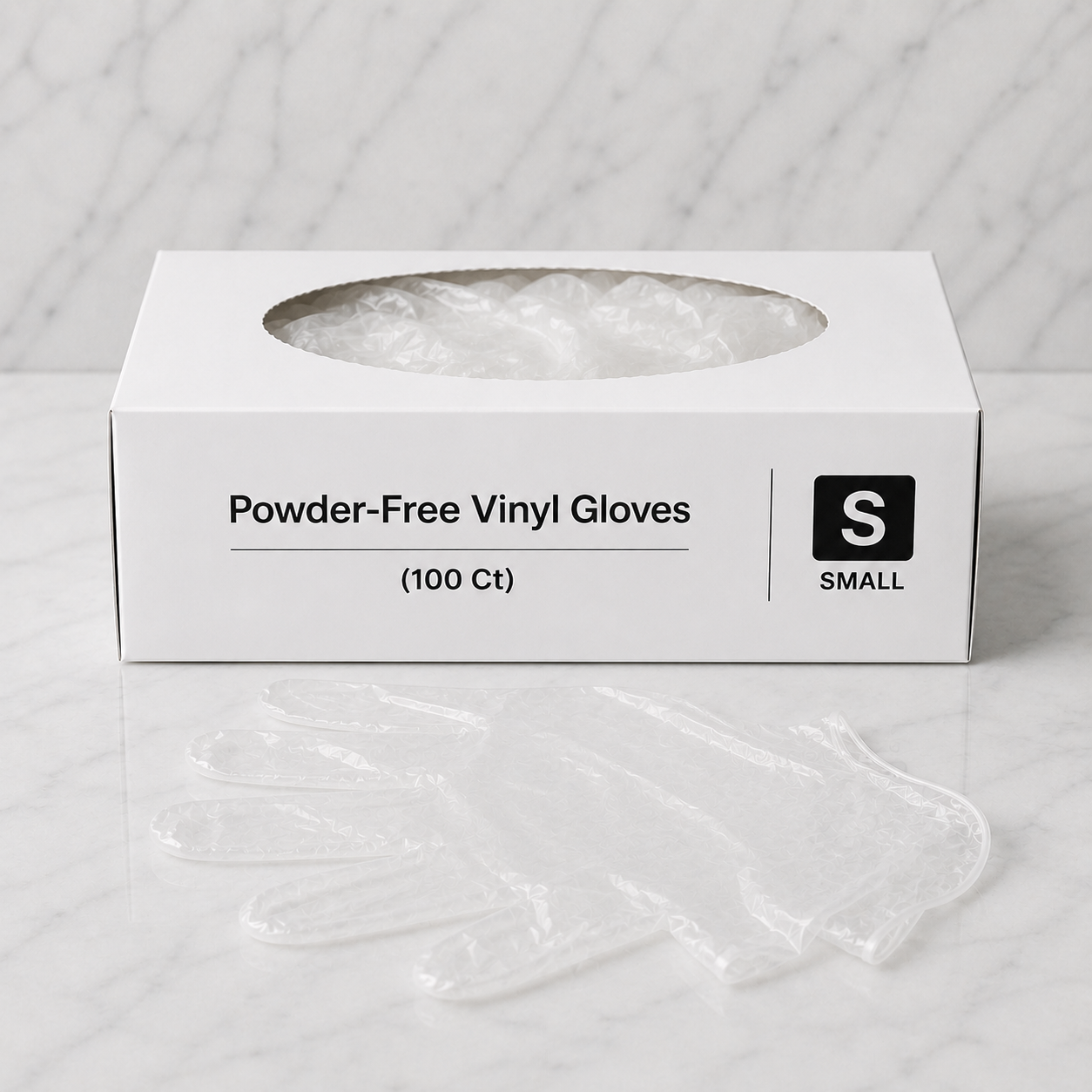 Powder-Free Vinyl Gloves Large 10-Pack (1000 Ct)