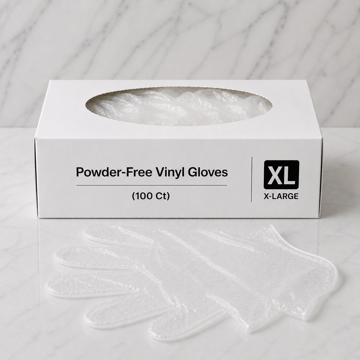 Powder-Free Vinyl Gloves Large 10-Pack (1000 Ct)