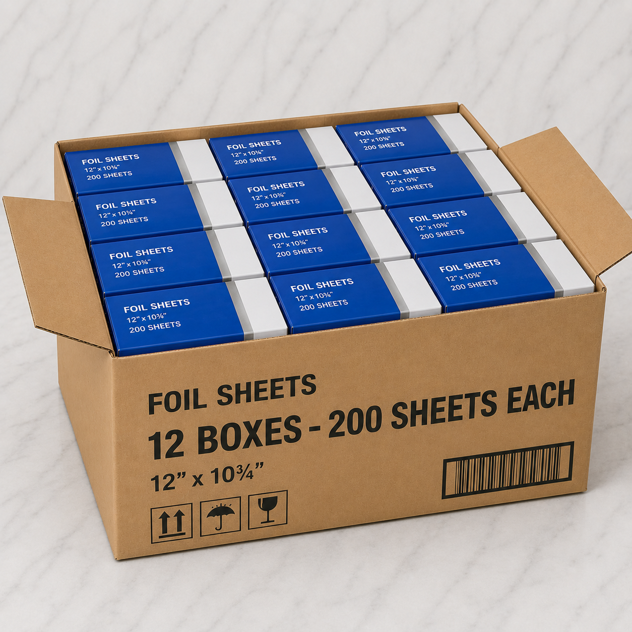 Pre-Cut Aluminum Foil Sheets (12 Pack)