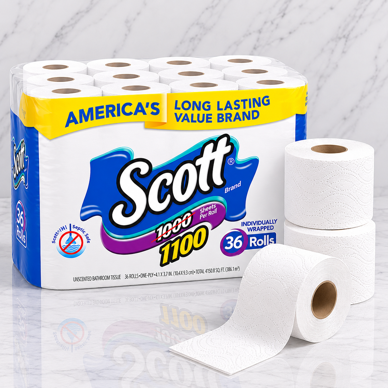 Scott 2-Ply Bath Tissue Rolls (36 Ct)