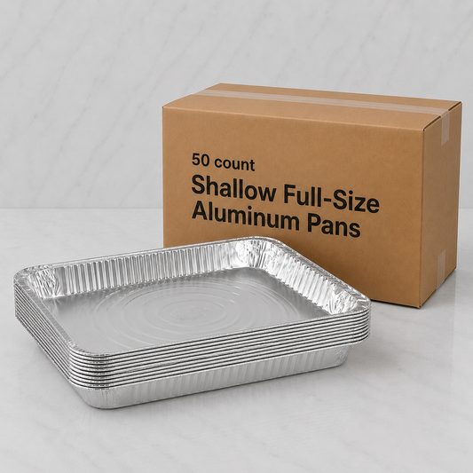 Shallow Full-Size Aluminum Steam Table Pans (50 Ct)