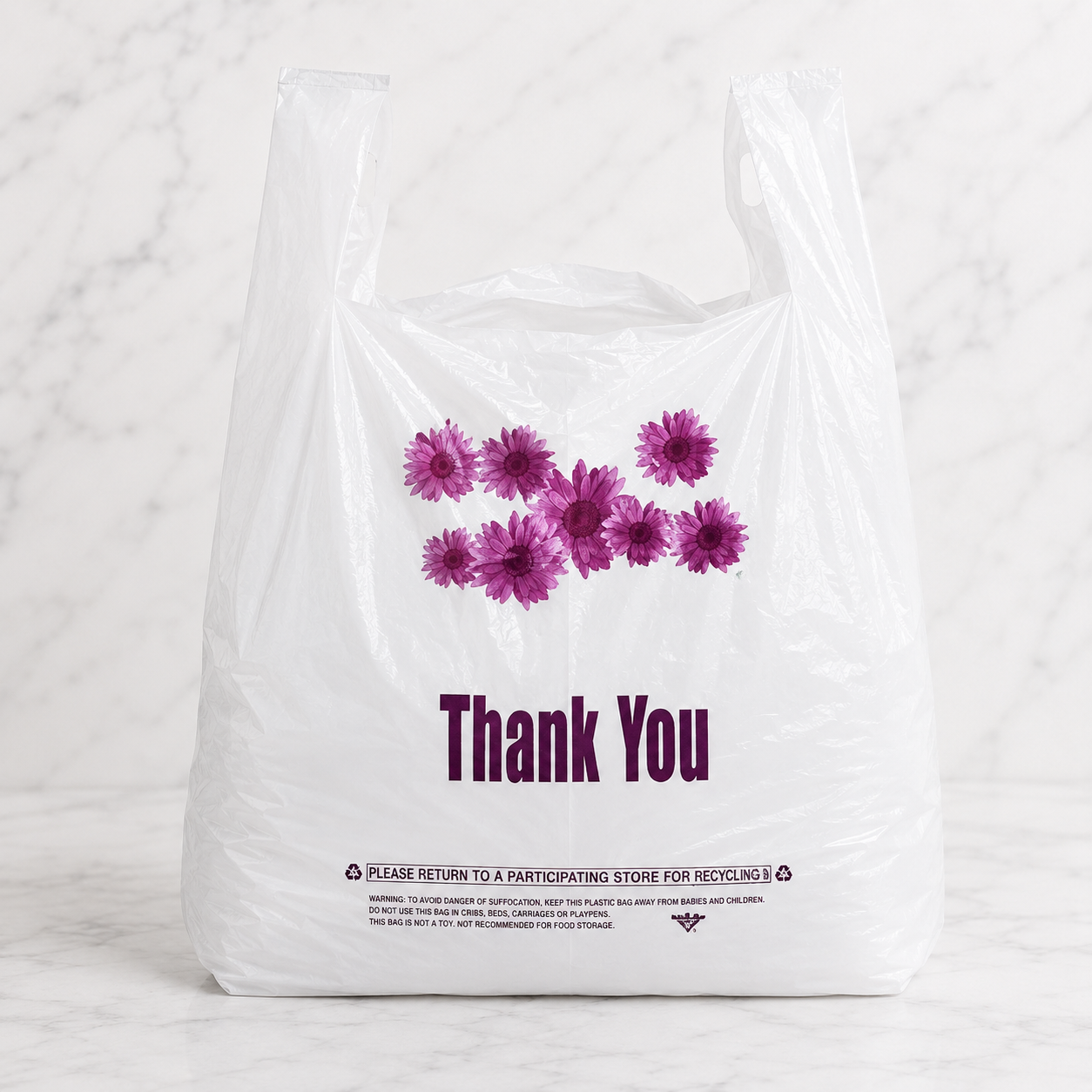 Plastic Shopping Bags 1/6 Barrel (600 Ct)