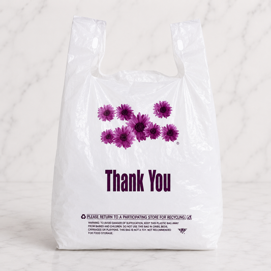 Plastic Shopping Bags 1/8 Barrel (600 Ct)
