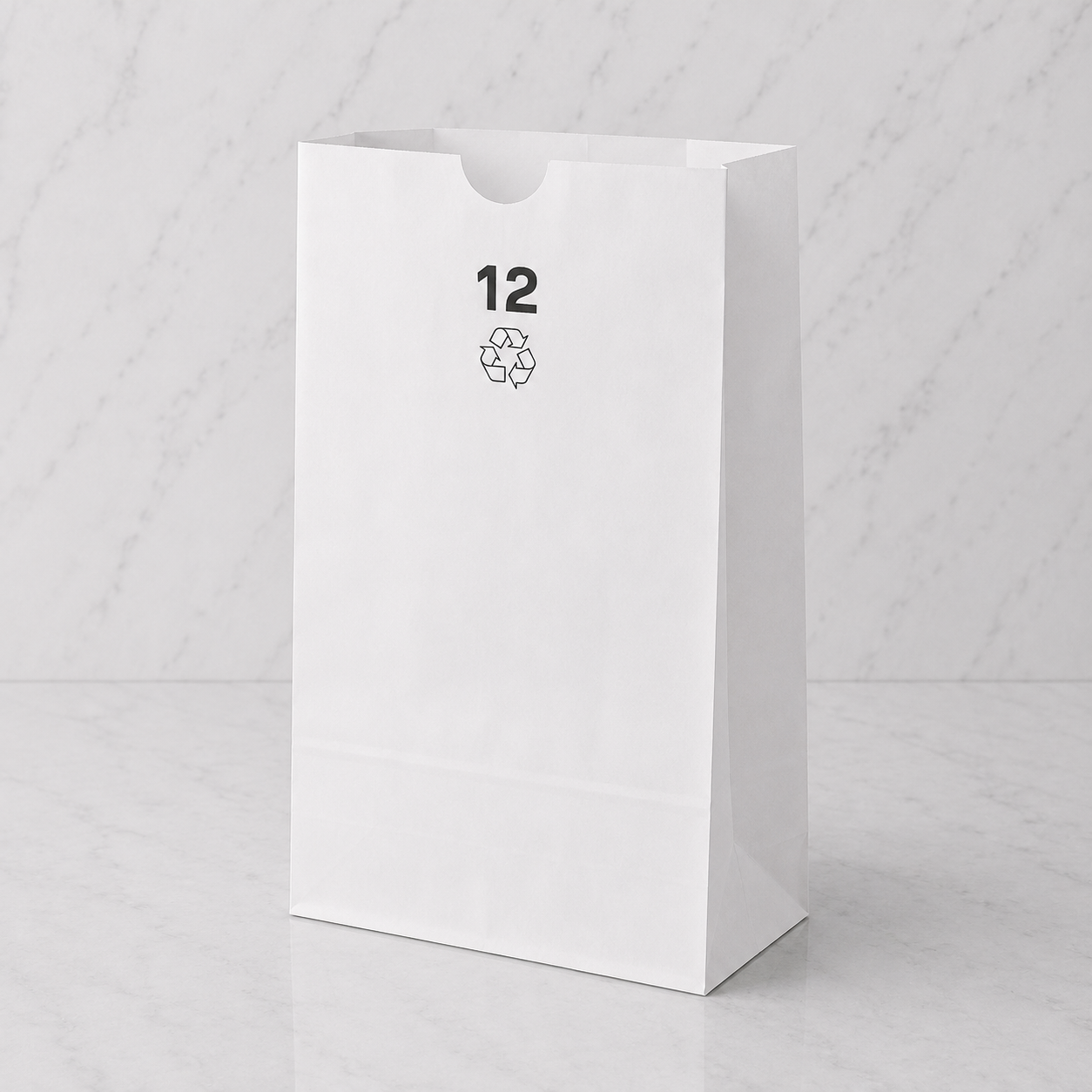 White Kraft Paper Bags #12 (500 Ct)