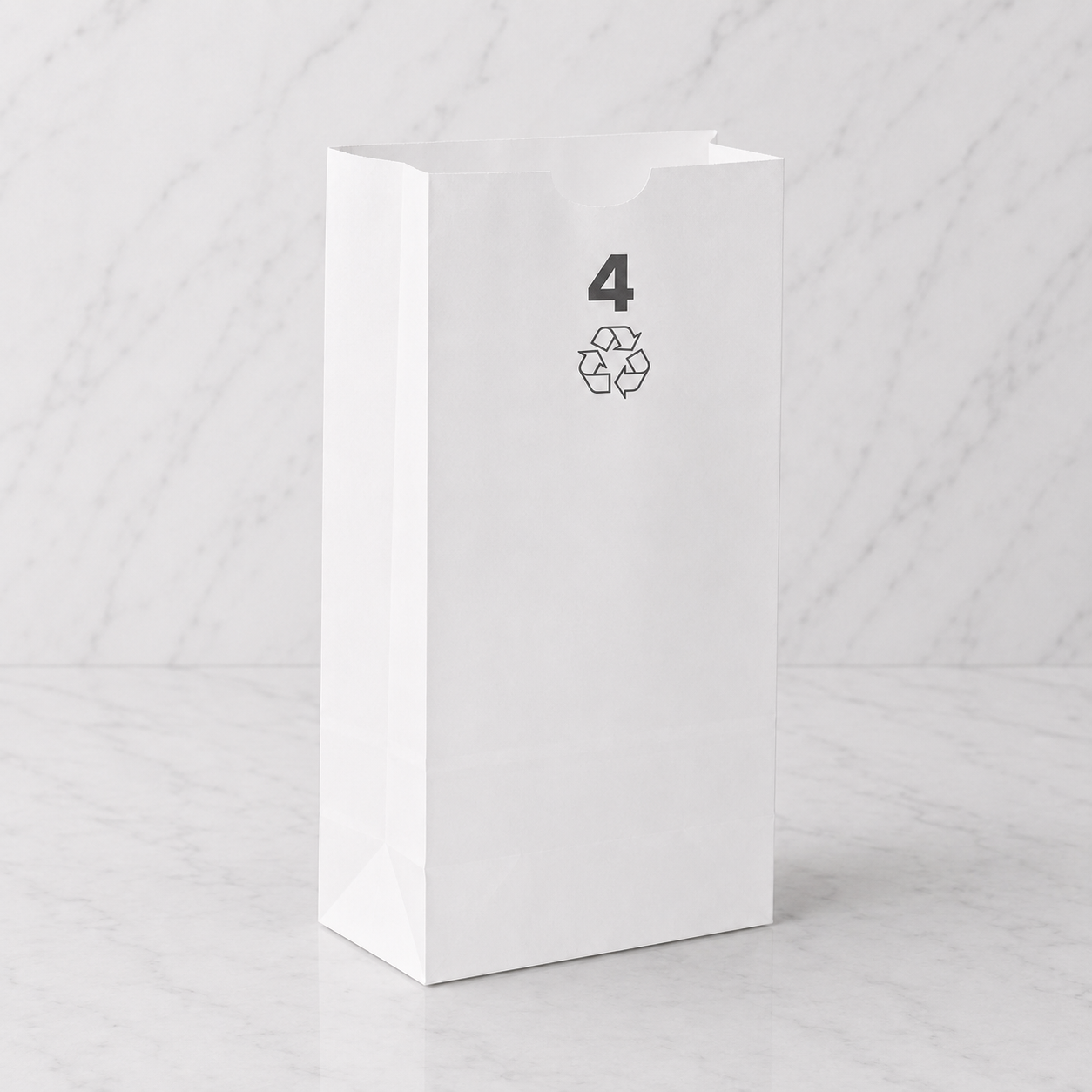 White Kraft Paper Bags #4 (500 Ct)