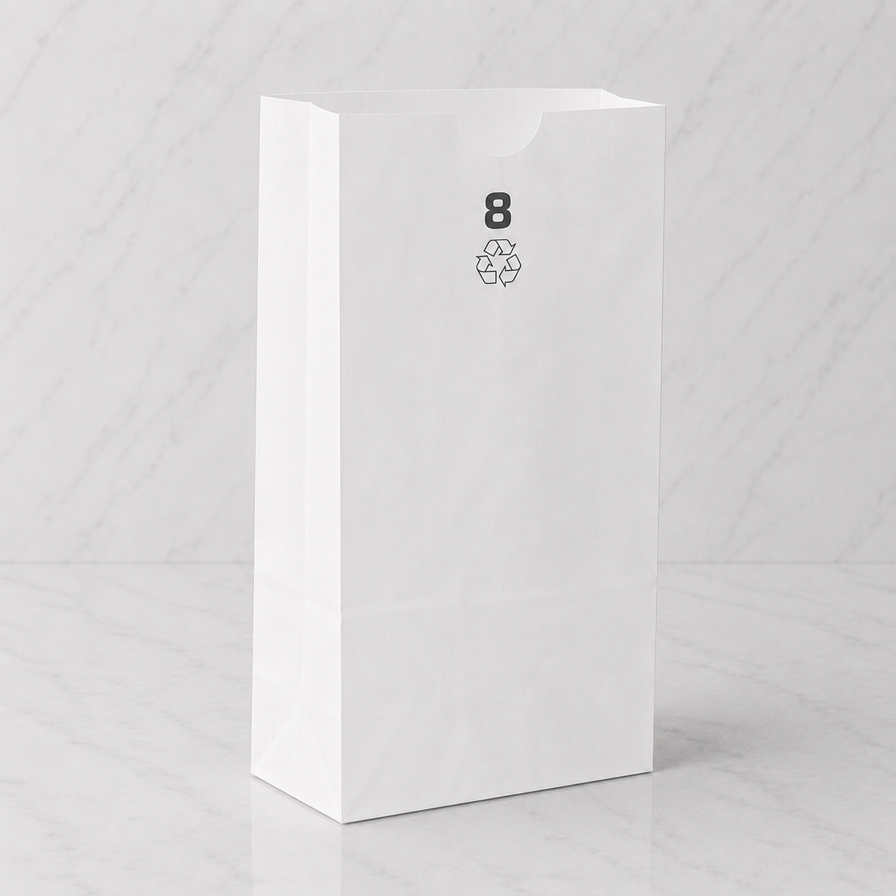 White Kraft Paper Bags #8 (500 Ct)