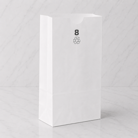 White Kraft Paper Bags #8 (500 Ct)