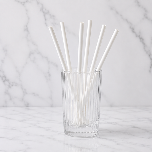 Wrapped Paper Straws 7.75" (1800 Ct)